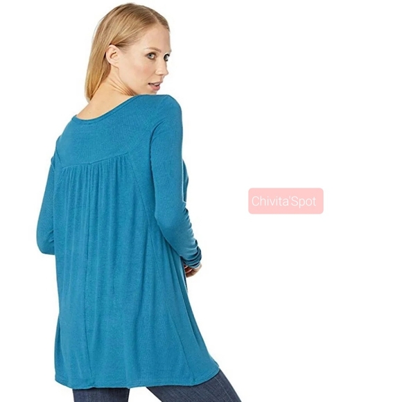 🆕️🏷 Free People We The Free Love Valley Tunic Top - Aquatic - XS - Picture 3 of 10